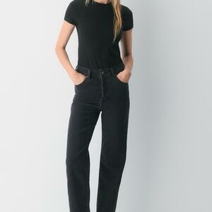 Aritzia High Rise Black Jeans
